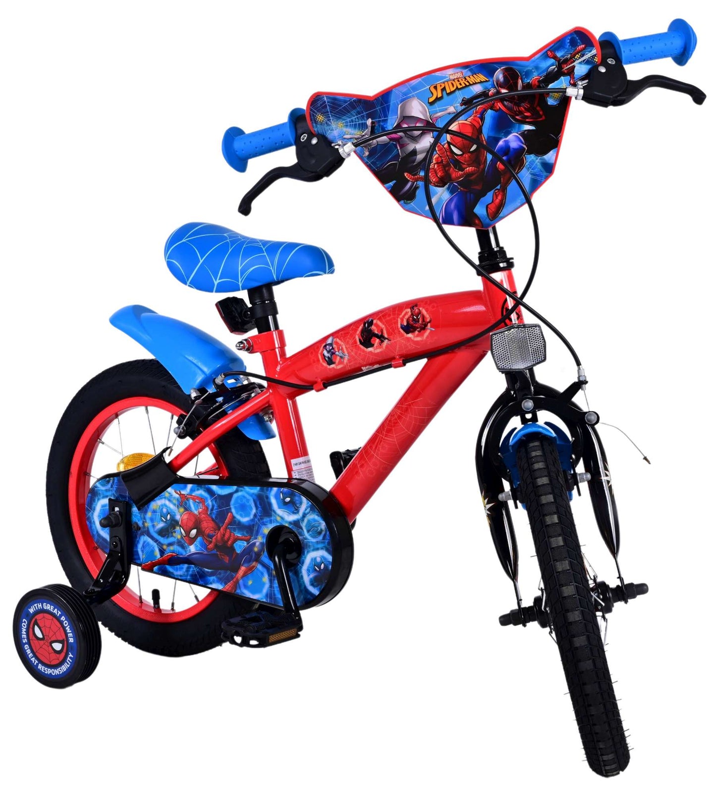 Ultimate Spider-Man Kinderfiets - Jongens - 14 inch - Blauw/Rood - Twee handremmen