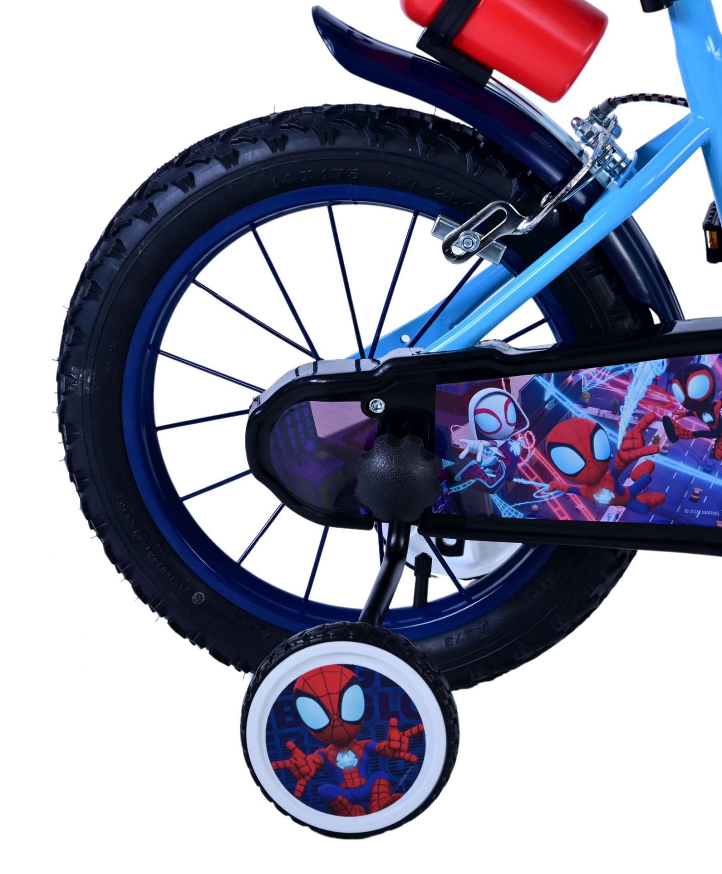 Spidey Kinderfiets - Jongens - 14 inch - Blauw - Twee handremmen