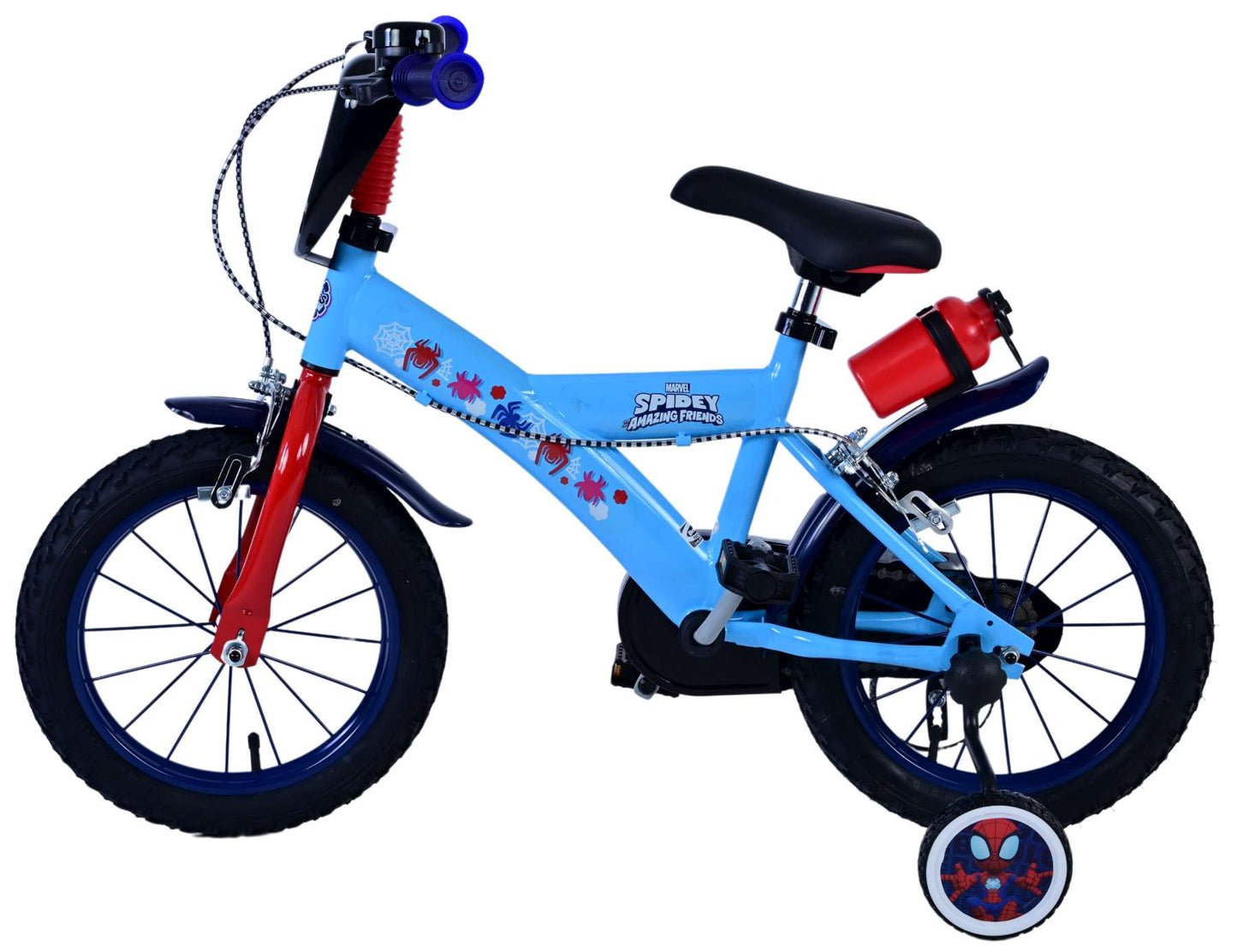 Spidey Kinderfiets - Jongens - 14 inch - Blauw - Twee handremmen