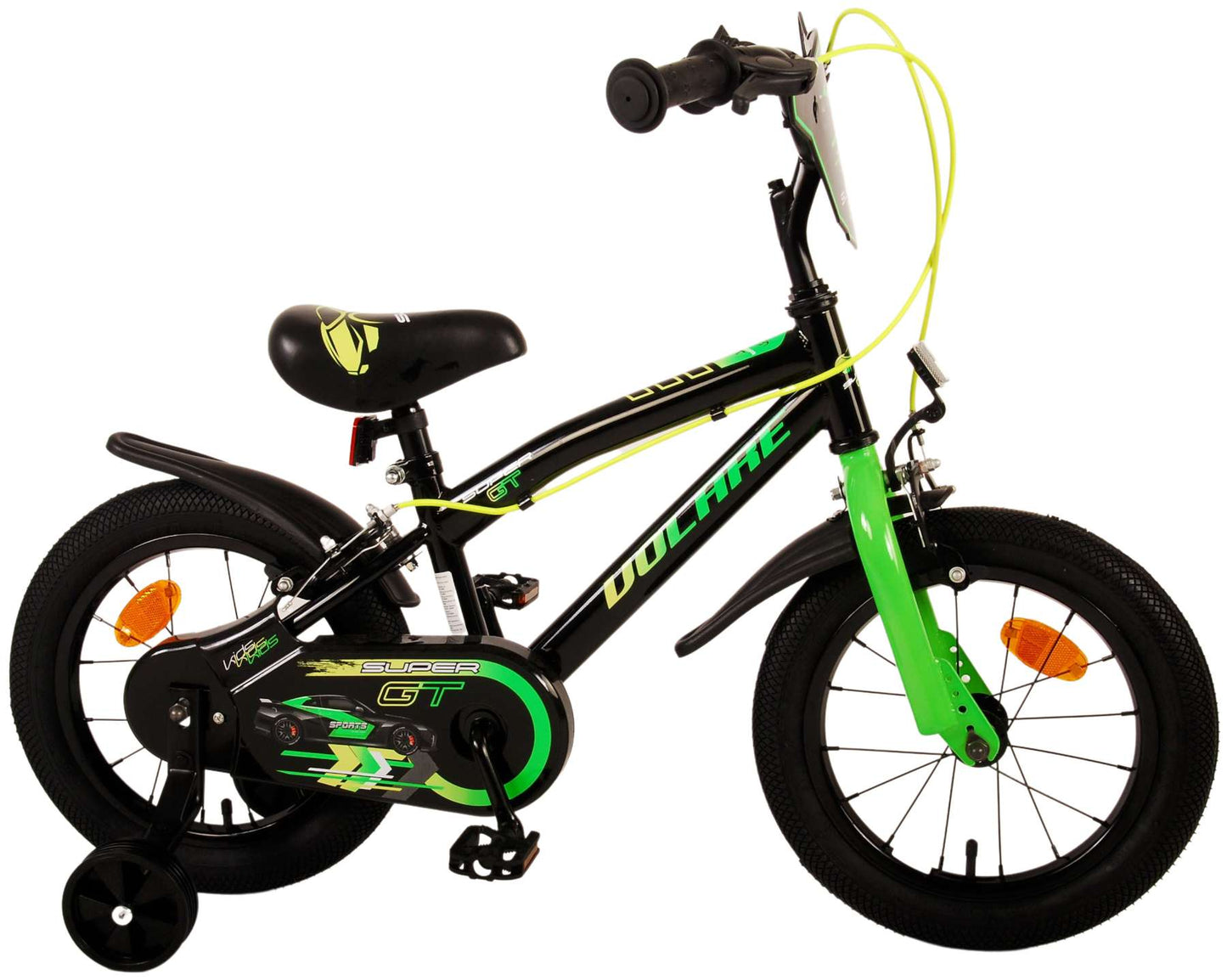 Volare Super GT Kinderfiets - Jongens - 14 inch - Groen - Twee handremmen