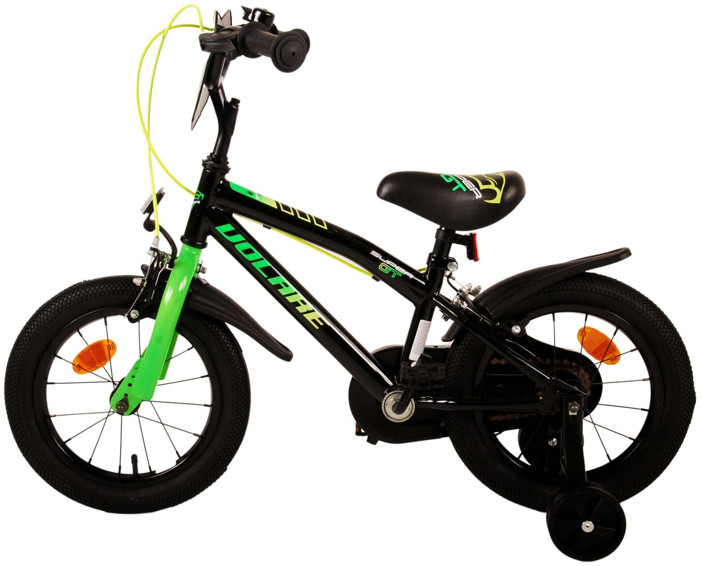 Volare Super GT Kinderfiets - Jongens - 14 inch - Groen - Twee handremmen