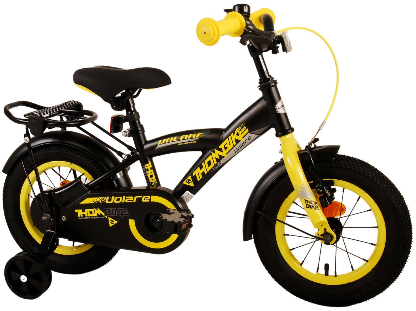 Volare Thombike Kinderfiets - Jongens - 12 inch - Zwart Geel