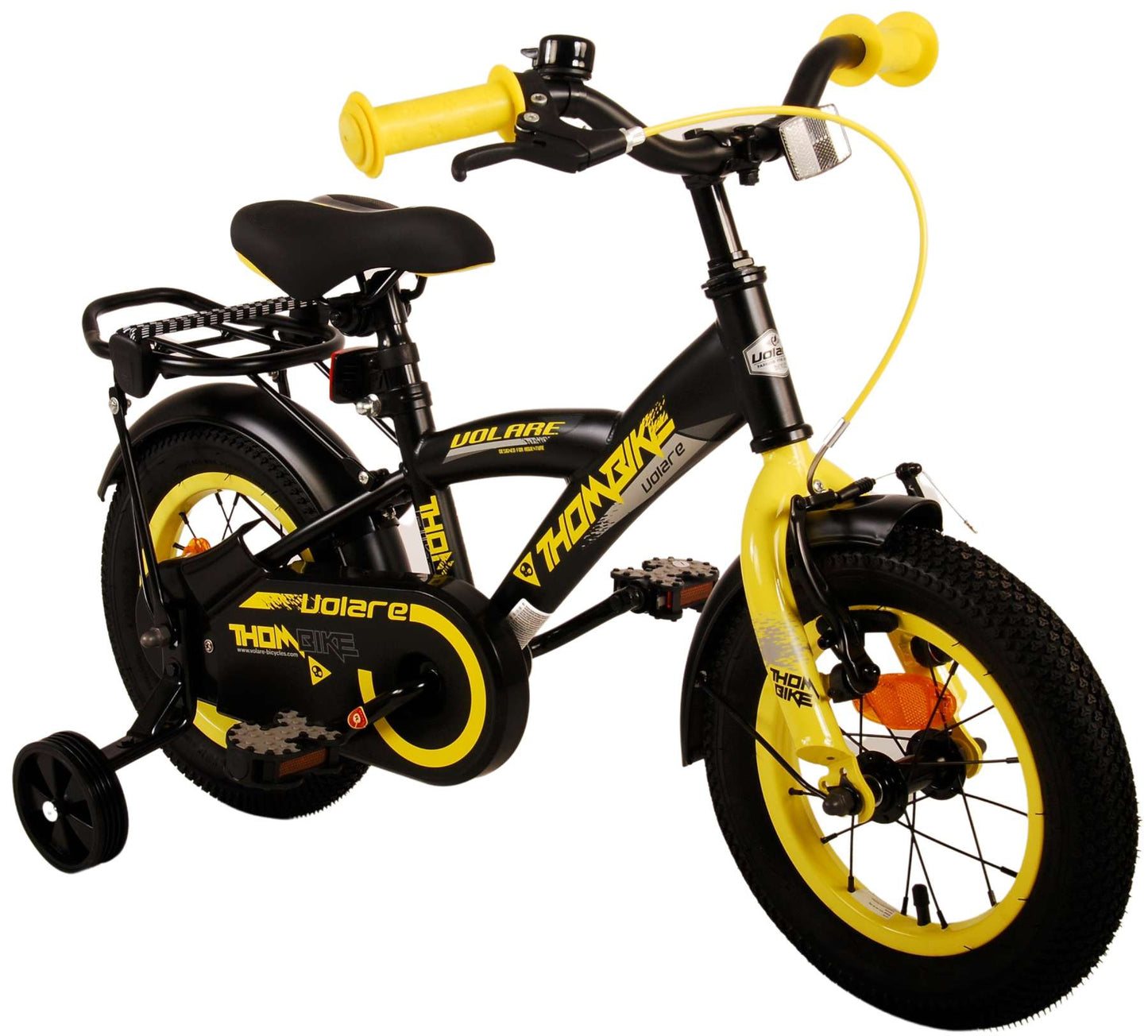 Volare Thombike Kinderfiets - Jongens - 12 inch - Zwart Geel