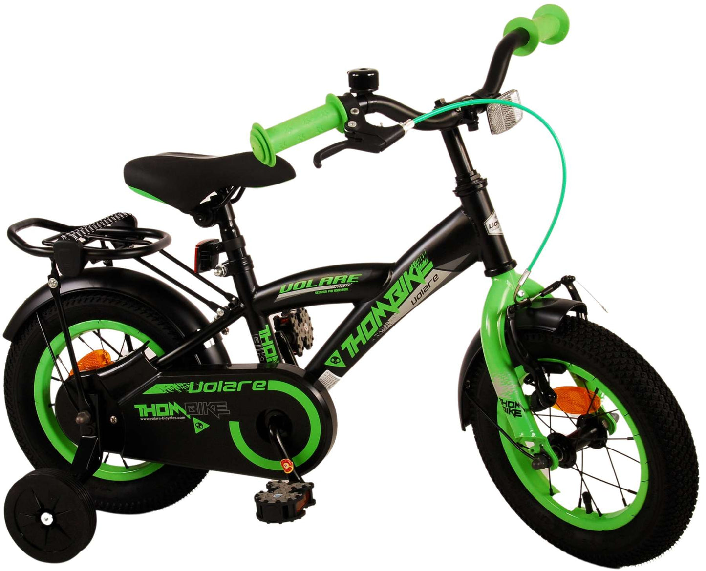 Volare Thombike Kinderfiets - Jongens - 12 inch - Zwart Groen