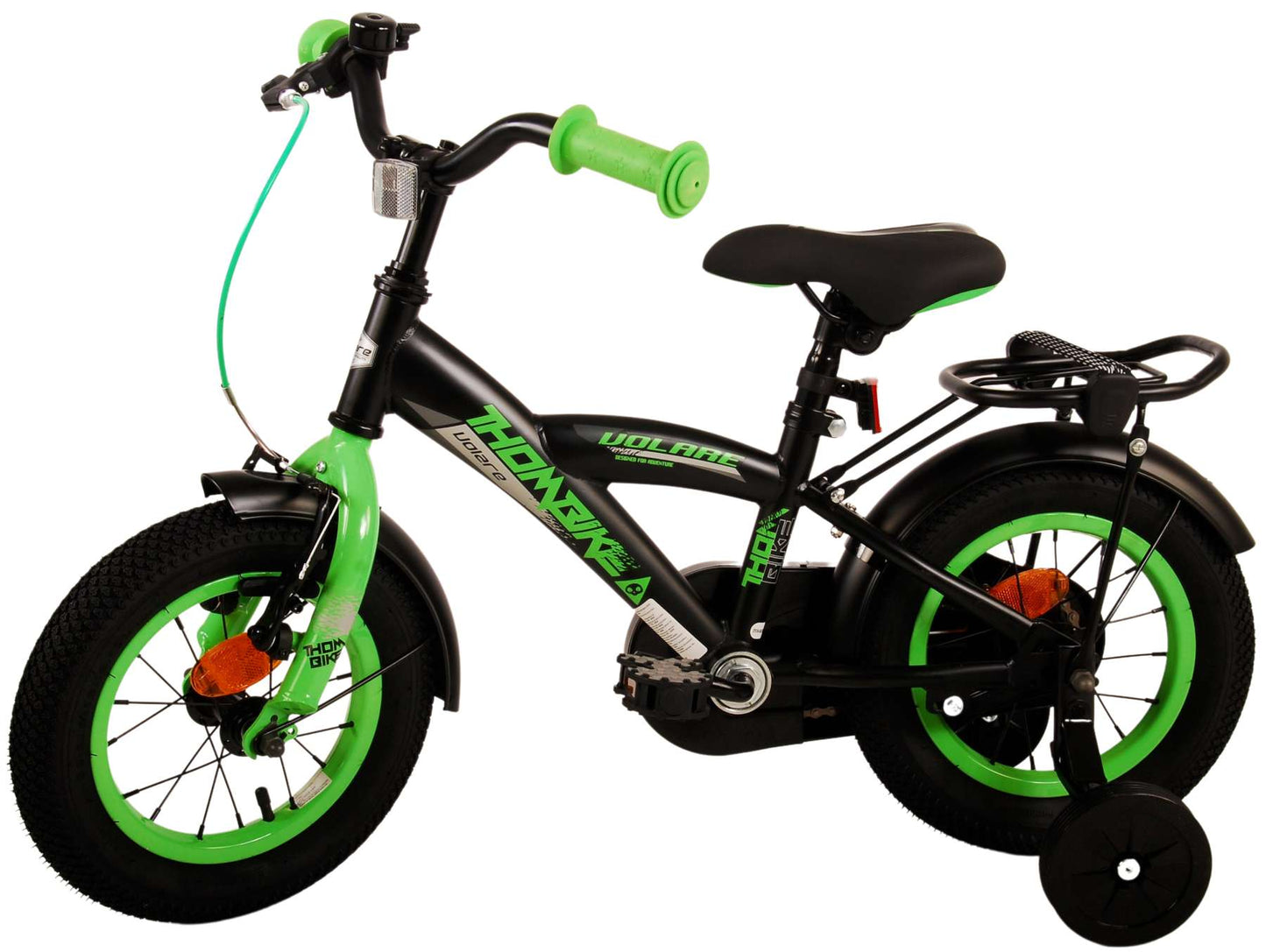 Volare Thombike Kinderfiets - Jongens - 12 inch - Zwart Groen