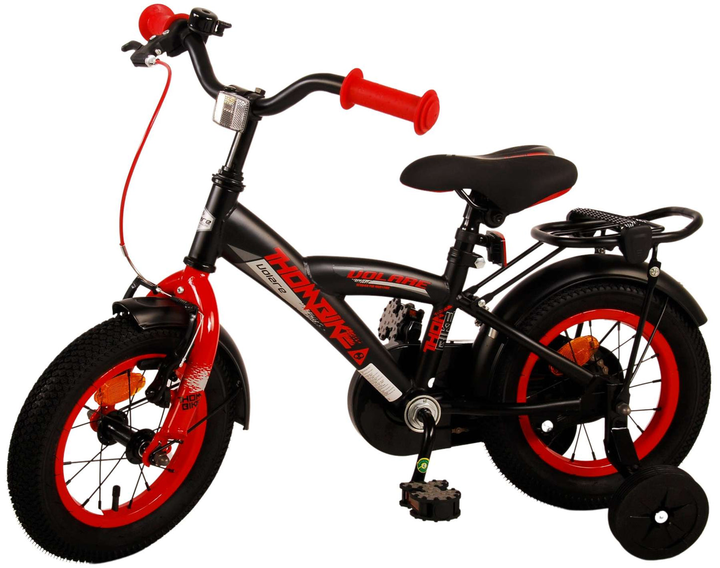 Volare Thombike Kinderfiets - Jongens - 12 inch - Zwart Rood