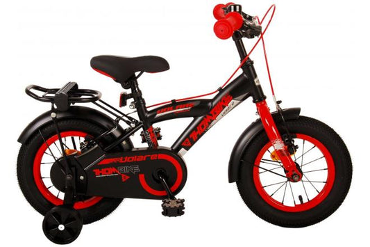 Volare Thombike Kinderfiets - Jongens - 12 inch - Zwart Rood - Twee Handremmen