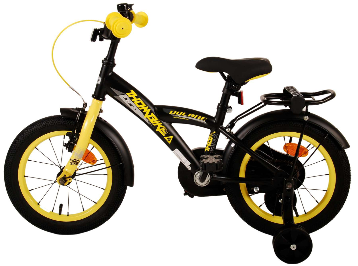 Volare Thombike Kinderfiets - Jongens - 14 inch - Zwart Geel