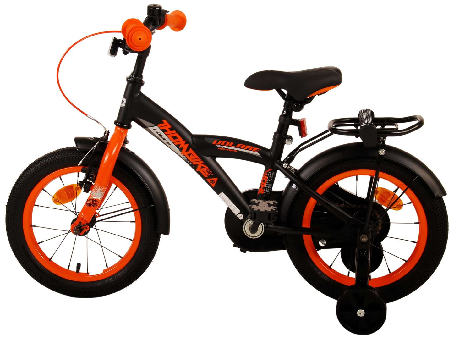 Volare Thombike Kinderfiets - Jongens - 14 inch - Zwart Oranje