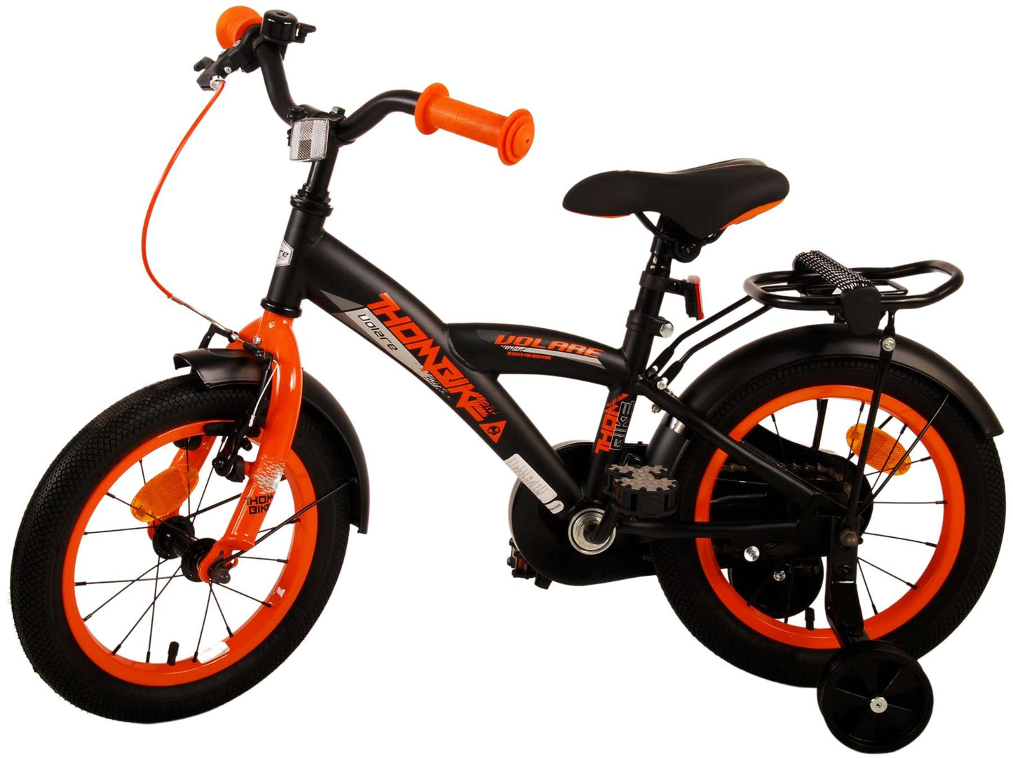 Volare Thombike Kinderfiets - Jongens - 14 inch - Zwart Oranje