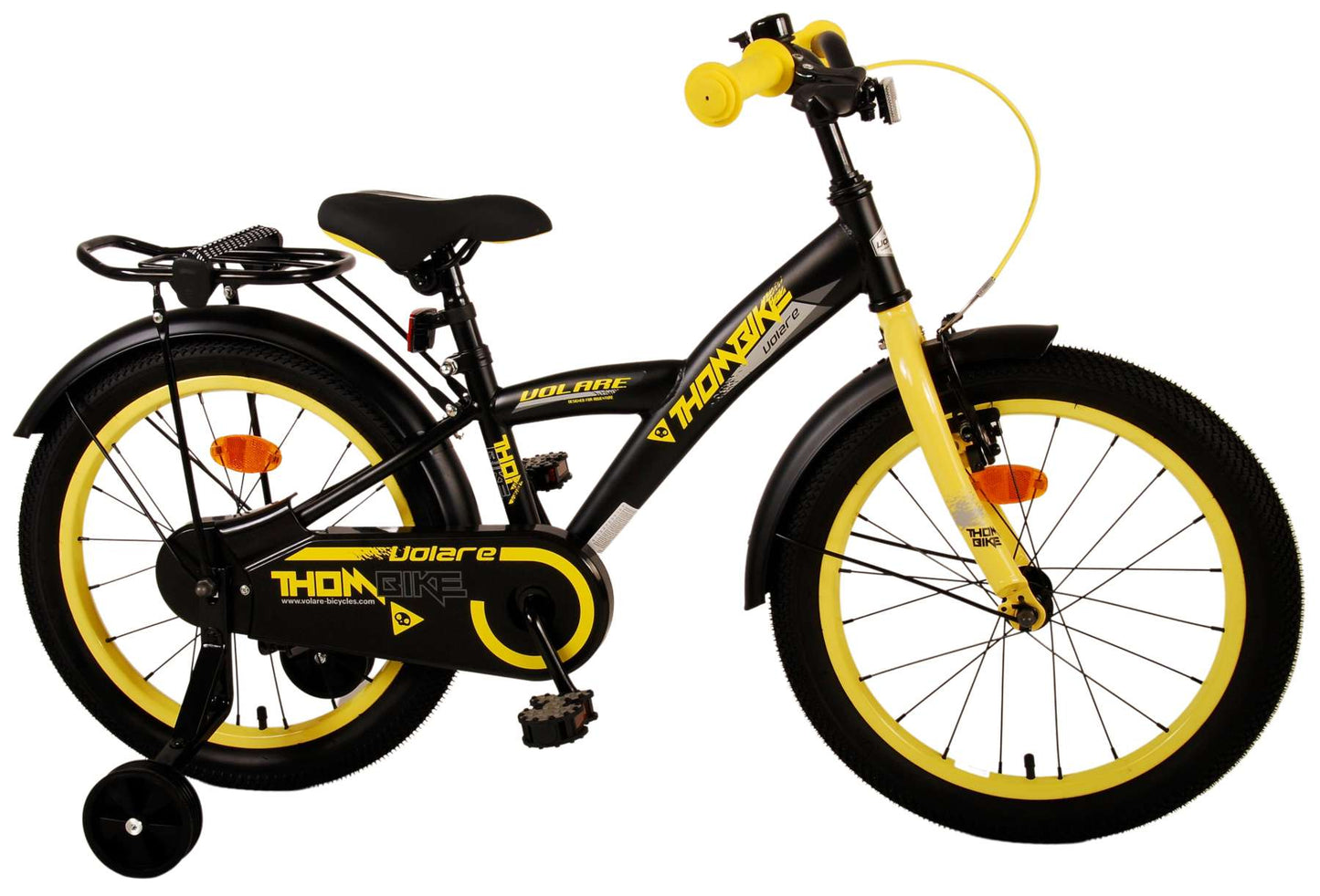 Volare Thombike Kinderfiets - Jongens - 18 inch - Zwart Geel