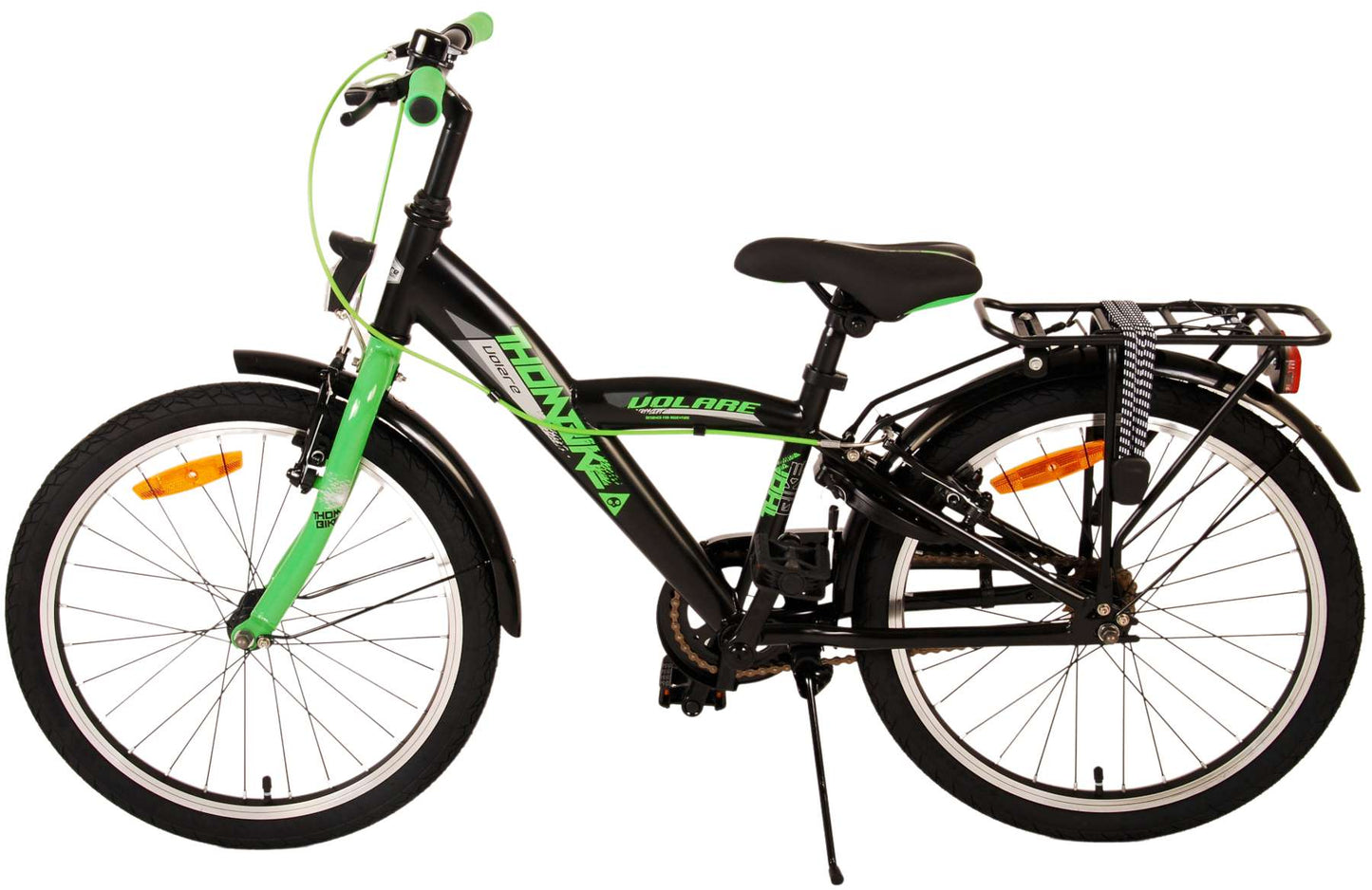 Volare Thombike Kinderfiets - Jongens - 20 inch - Zwart Groen - Twee Handremmen