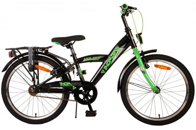 Volare Thombike Kinderfiets - Jongens - 20 inch - Zwart Groen - Twee Handremmen