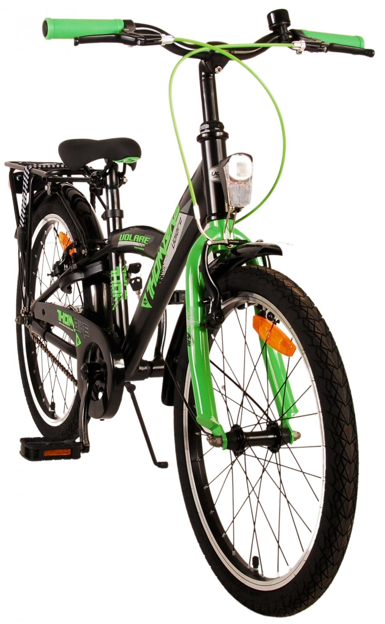 Volare Thombike Kinderfiets - Jongens - 20 inch - Zwart Groen - Twee Handremmen