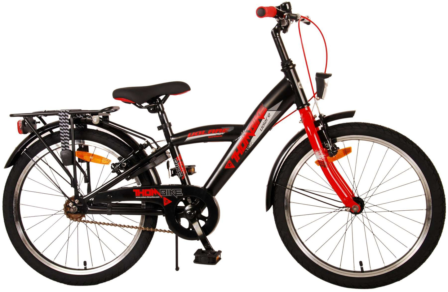 Volare Thombike Kinderfiets - Jongens - 20 inch - Zwart Rood - Twee Handremmen