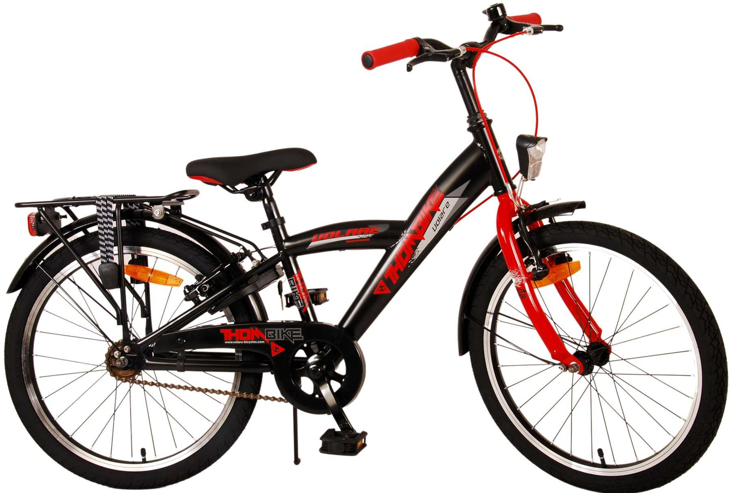 Volare Thombike Kinderfiets - Jongens - 20 inch - Zwart Rood - Twee Handremmen