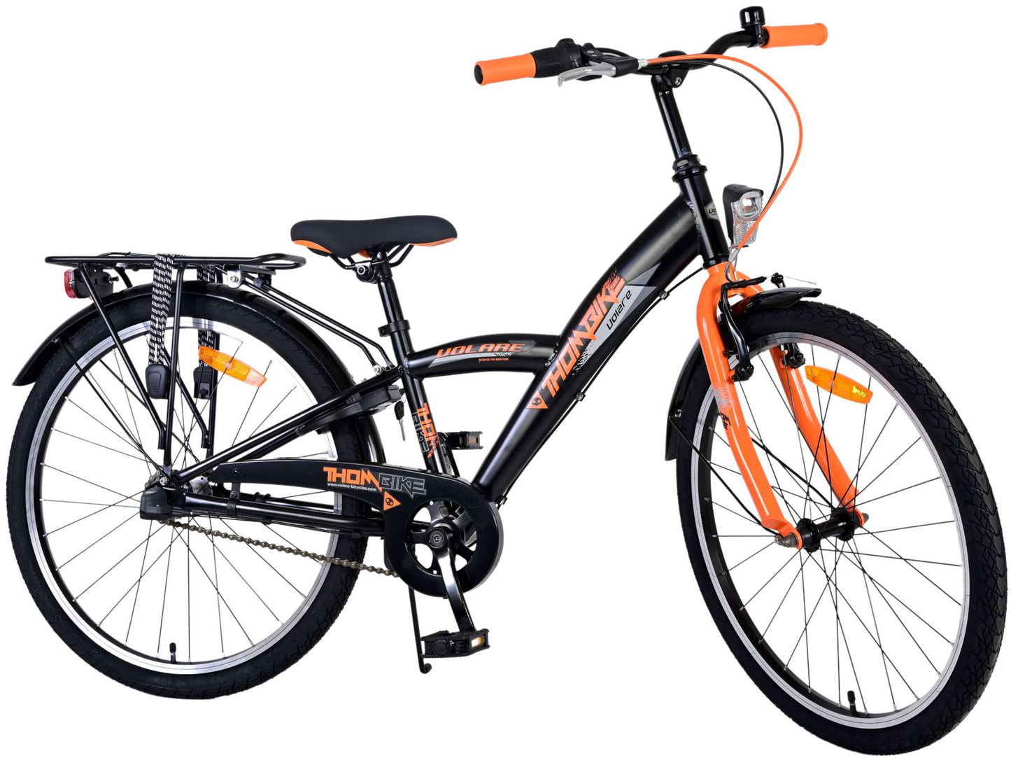 Volare Thombike Kinderfiets - Jongens - 24 inch - Zwart Oranje - 3 versnellingen