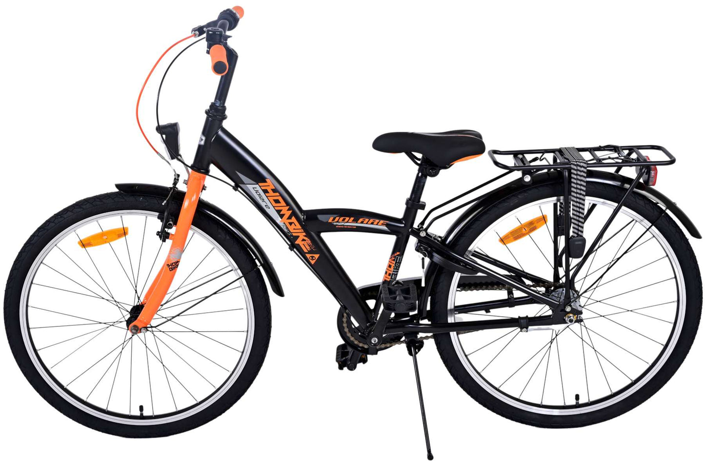 Volare Thombike Kinderfiets - Jongens - 24 inch - Zwart Oranje - 3 versnellingen