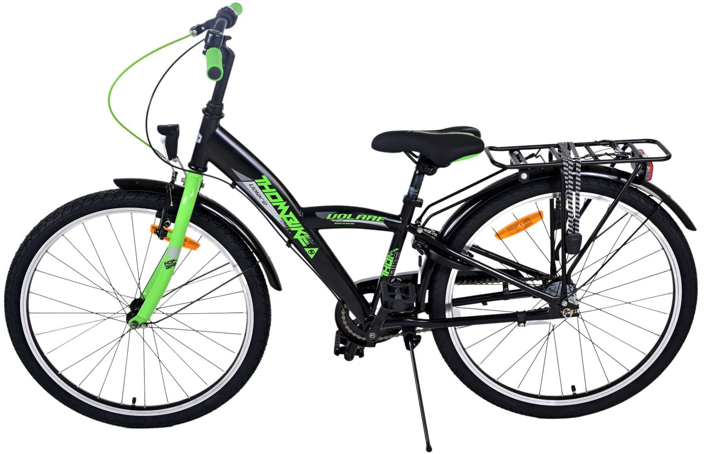 Volare Thombike Kinderfiets - Jongens - 24 inch - Groen Zwart - 3 versnellingen