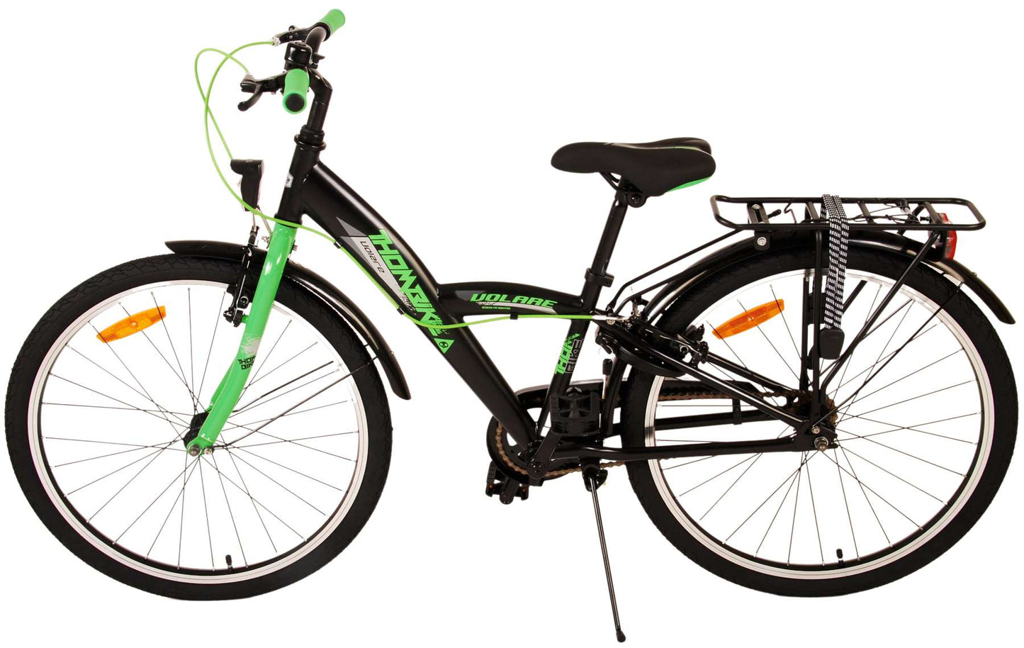 Volare Thombike Kinderfiets - Jongens - 24 inch - Zwart Groen - Twee handremmen