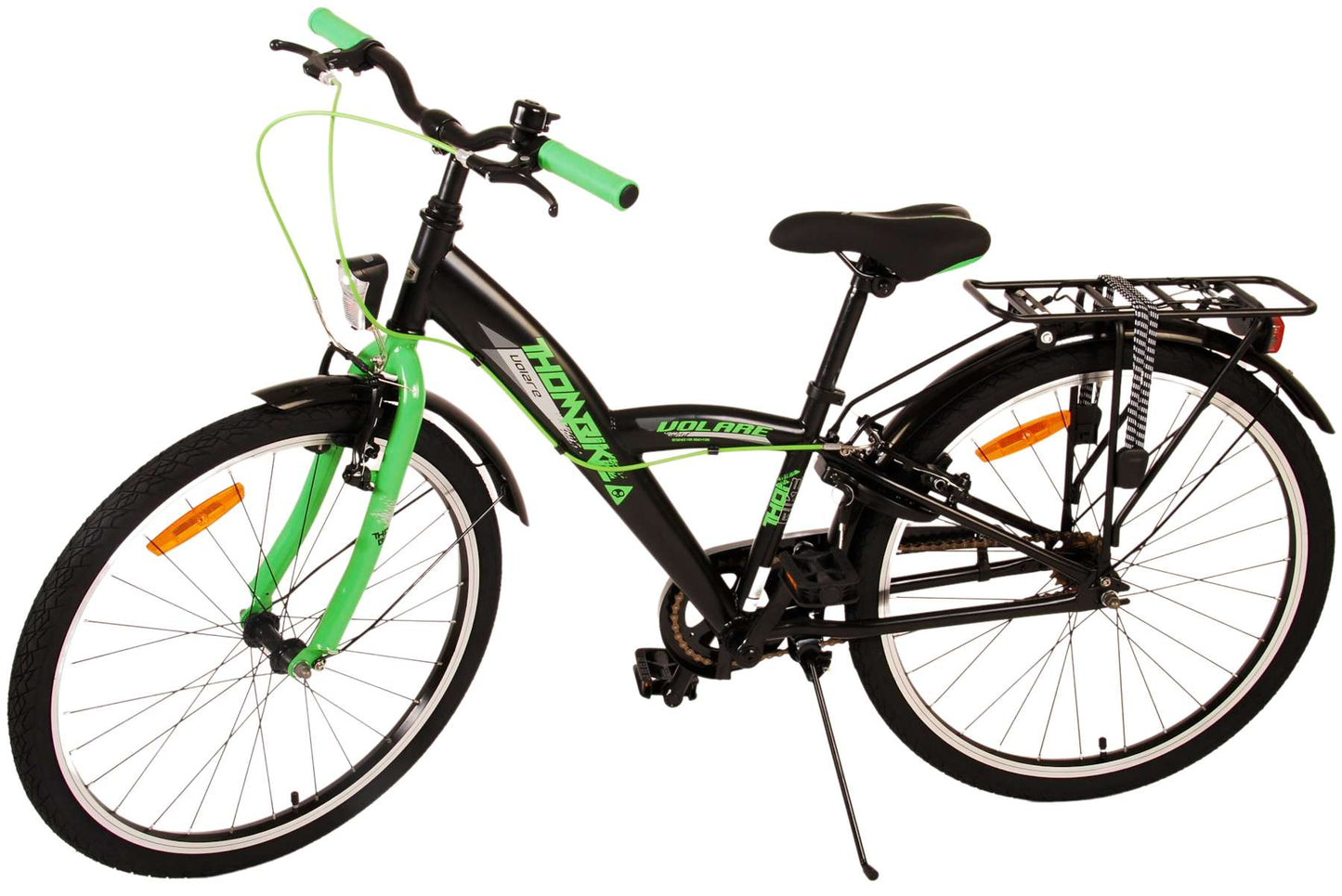 Volare Thombike Kinderfiets - Jongens - 24 inch - Zwart Groen - Twee handremmen