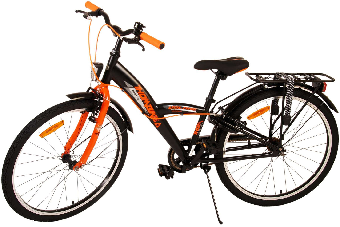 Volare Thombike Kinderfiets - Jongens - 24 inch - Zwart Oranje - Twee handremmen