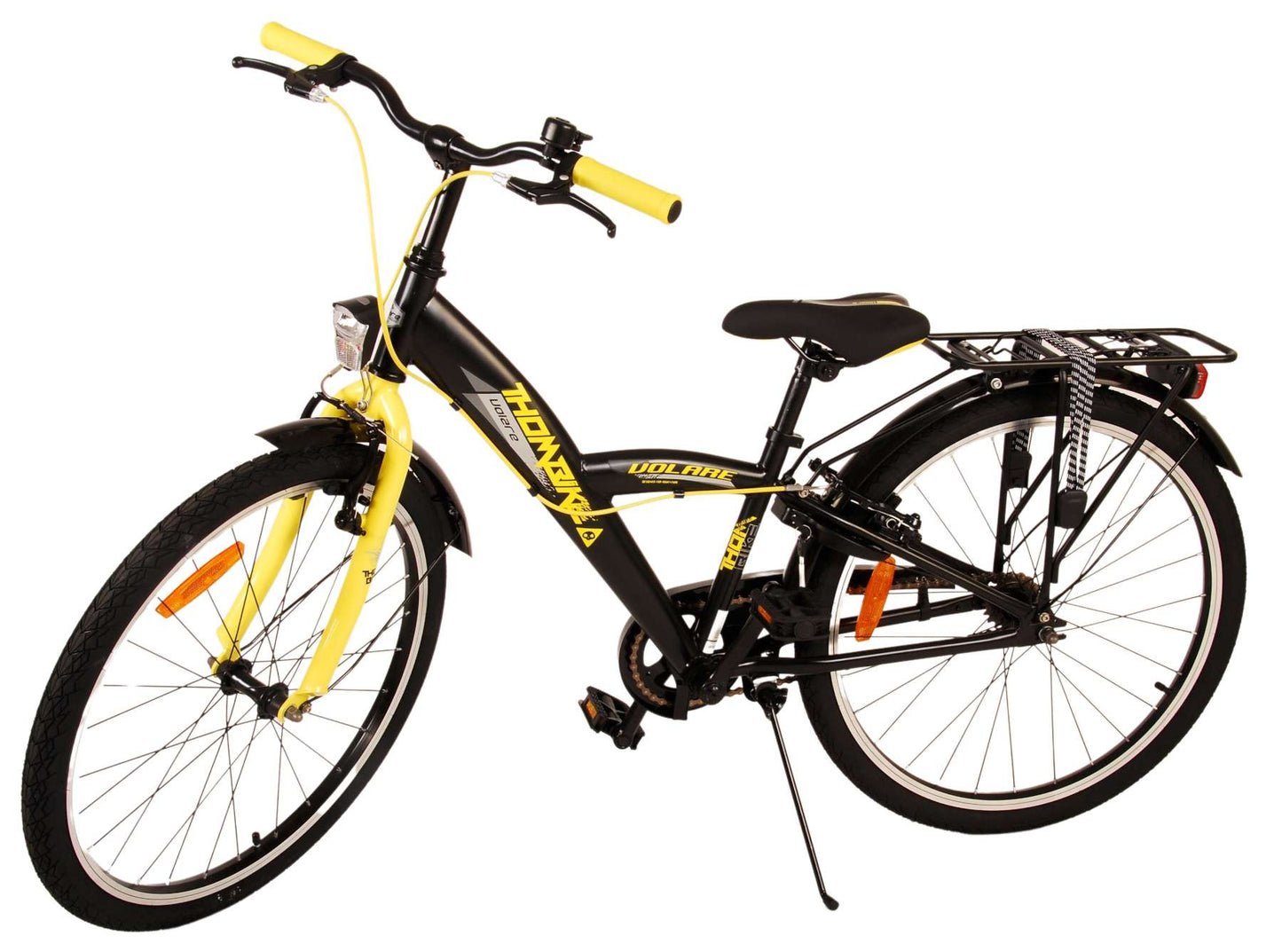 Volare Thombike Kinderfiets - Jongens - 24 inch - Zwart Geel - Twee handremmen