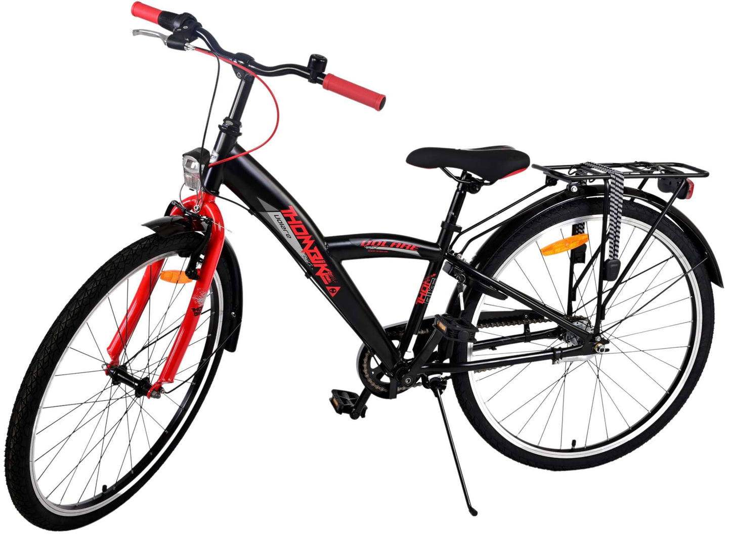 Volare Thombike Kinderfiets - Jongens - 26 inch - Zwart Rood - 3 versnellingen