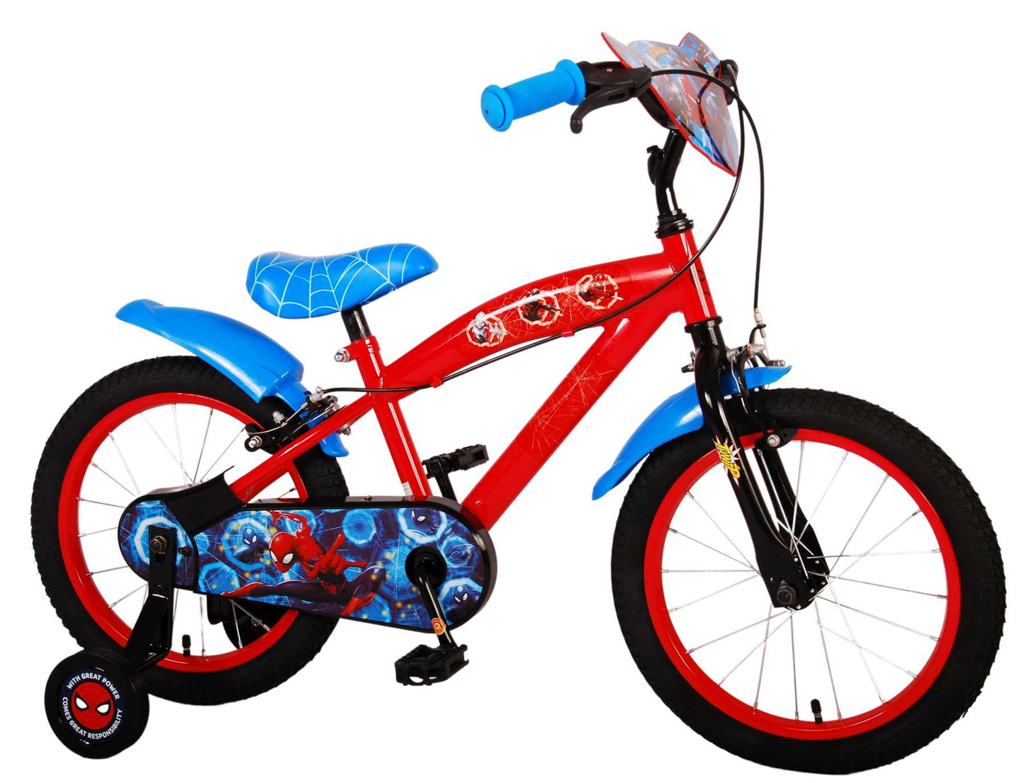 Ultimate Spider-Man Kinderfiets - Jongens - 16 inch - Blauw/Rood - Twee handremmen