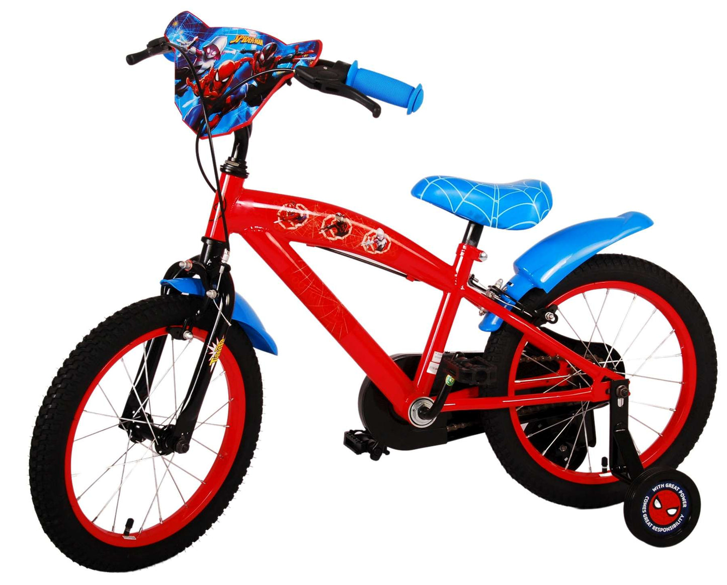 Ultimate Spider-Man Kinderfiets - Jongens - 16 inch - Blauw/Rood - Twee handremmen