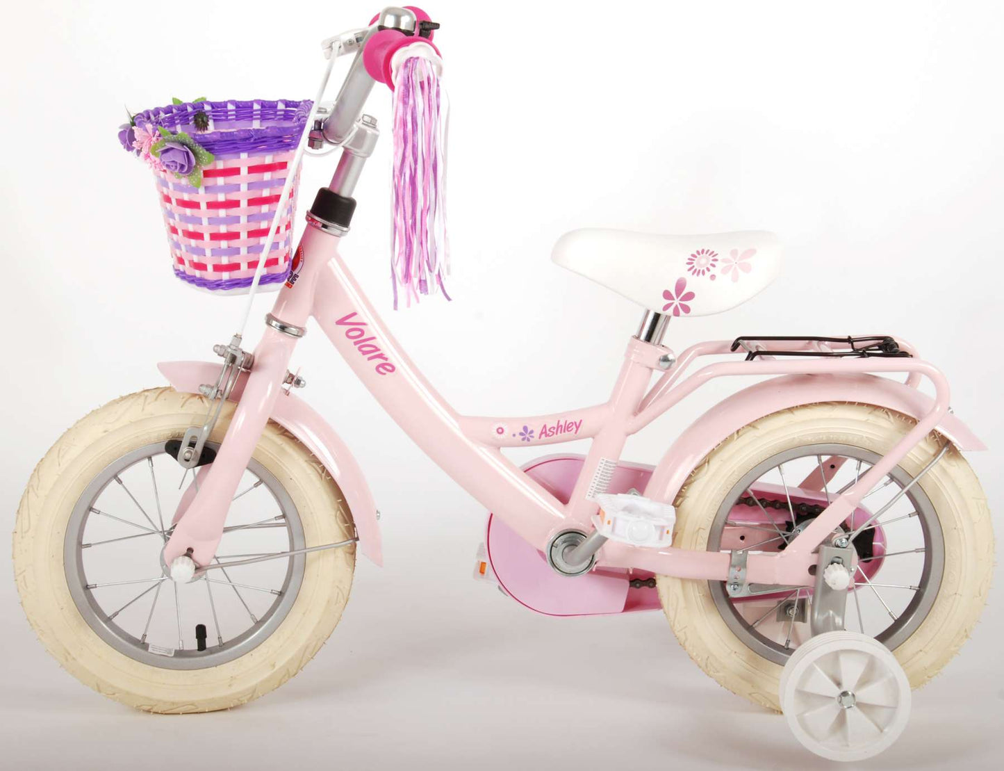 Volare Ashley Kinderfiets - Meisjes - 12 inch - Roze - 95% afgemonteerd