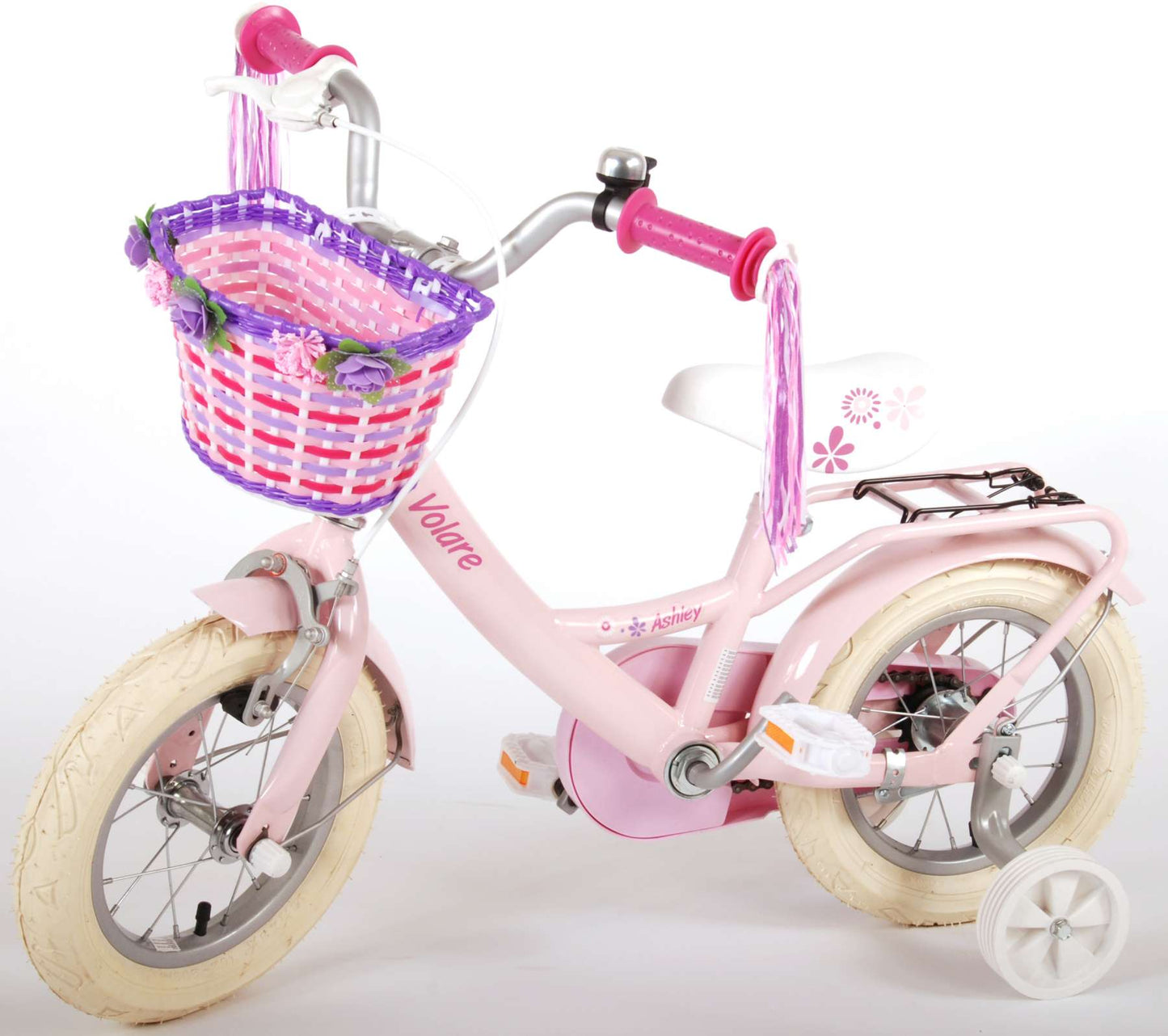 Volare Ashley Kinderfiets - Meisjes - 12 inch - Roze - 95% afgemonteerd