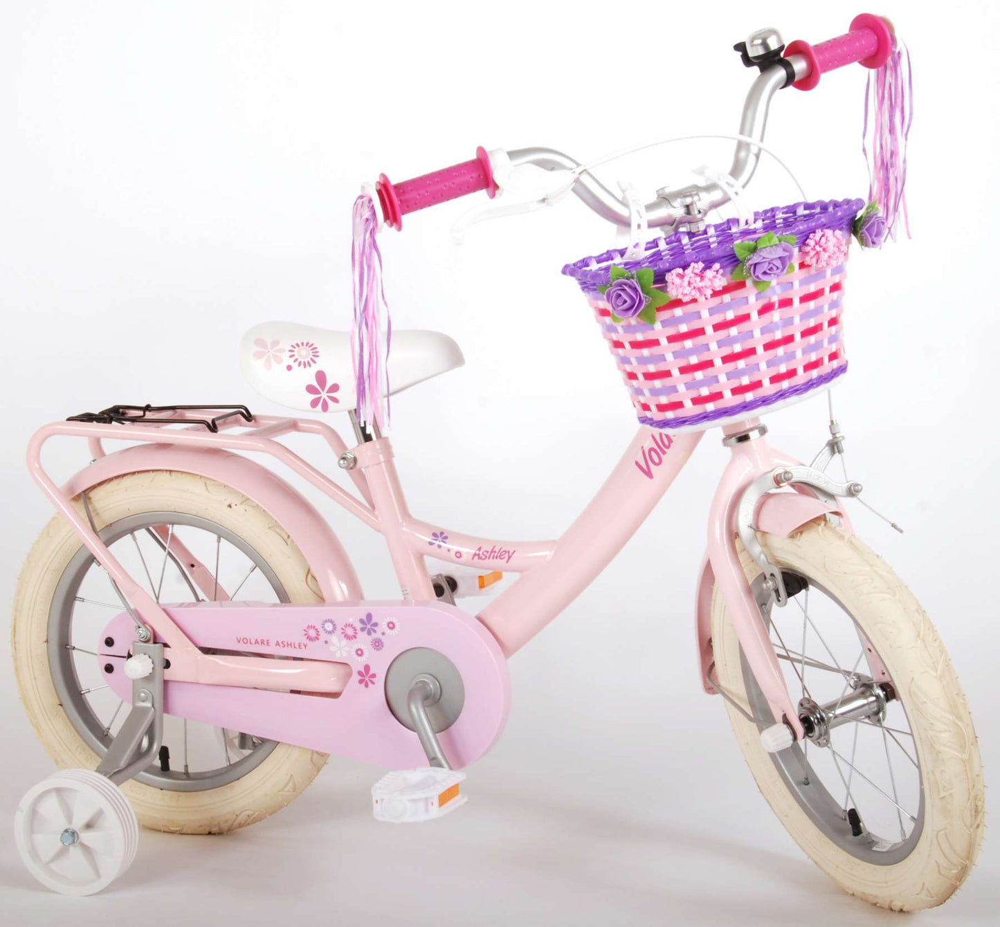 Volare Ashley Kinderfiets - Meisjes - 14 inch - Roze - 95% afgemonteerd