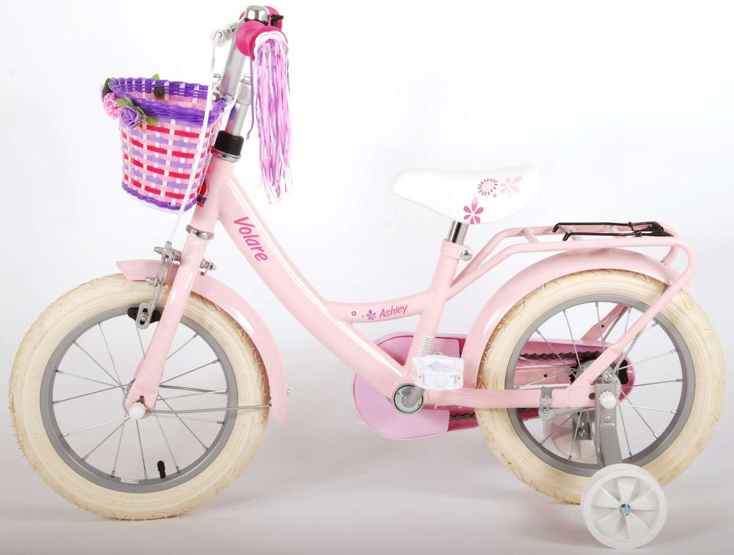 Volare Ashley Kinderfiets - Meisjes - 14 inch - Roze - 95% afgemonteerd