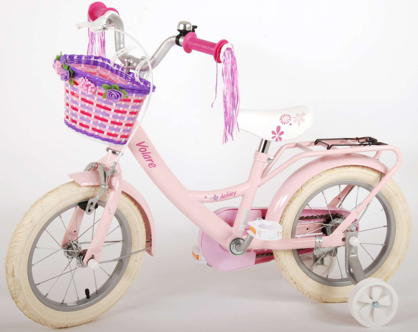 Volare Ashley Kinderfiets - Meisjes - 14 inch - Roze - 95% afgemonteerd