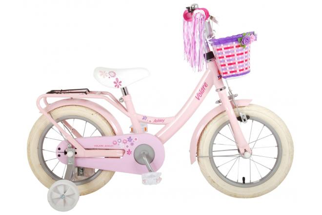 Volare Ashley Kinderfiets - Meisjes - 14 inch - Roze - 95% afgemonteerd