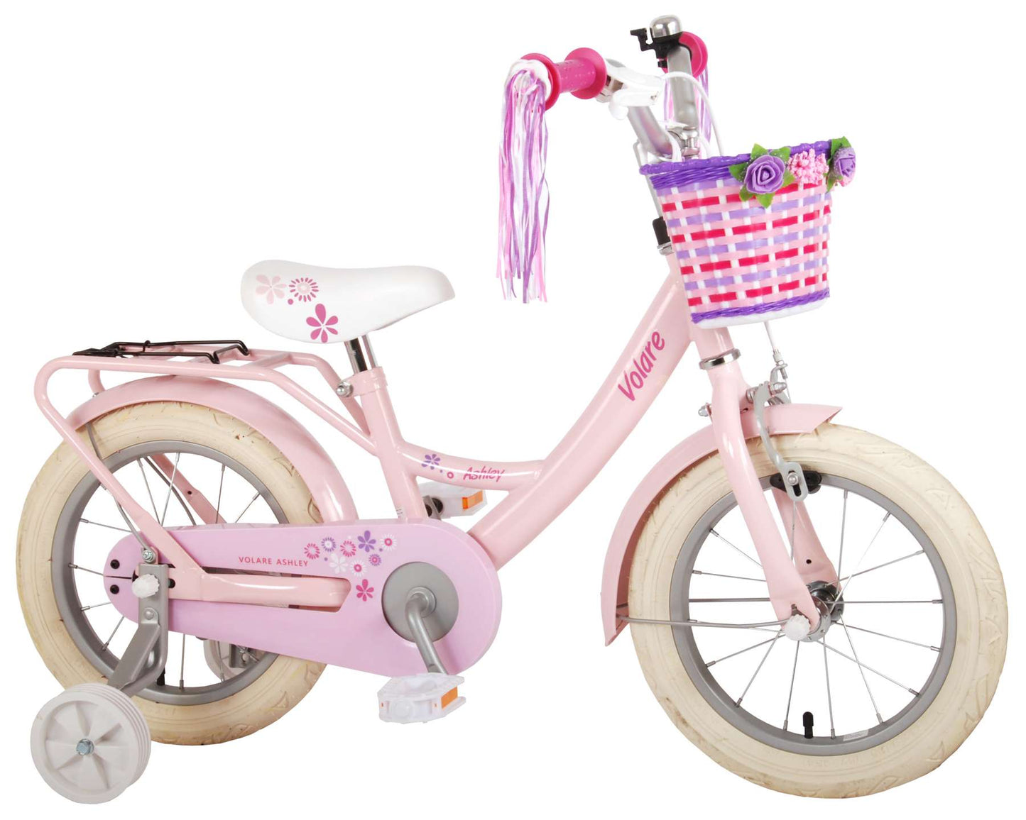 Volare Ashley Kinderfiets - Meisjes - 14 inch - Roze - 95% afgemonteerd