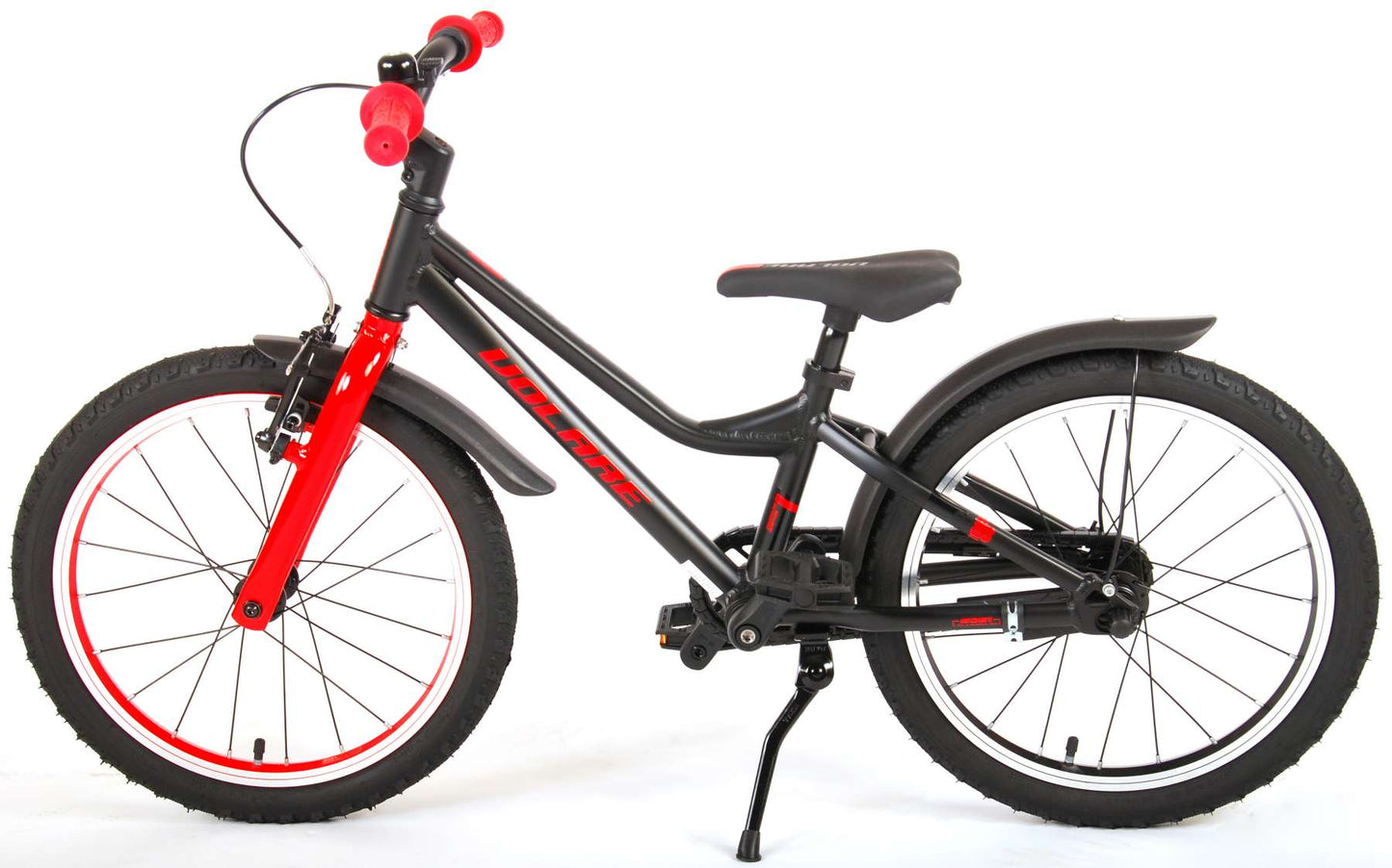 Volare Blaster Kinderfiets - Jongens - 18 inch  - Zwart Rood - Prime Collection