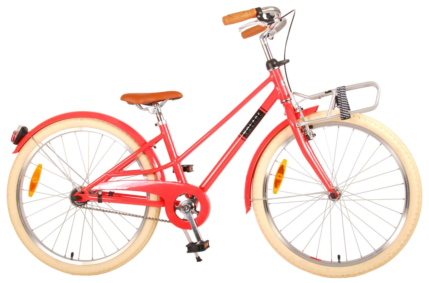 Volare Melody Kinderfiets - Meisjes - 24 inch - Koraal Rood - Prime Collection