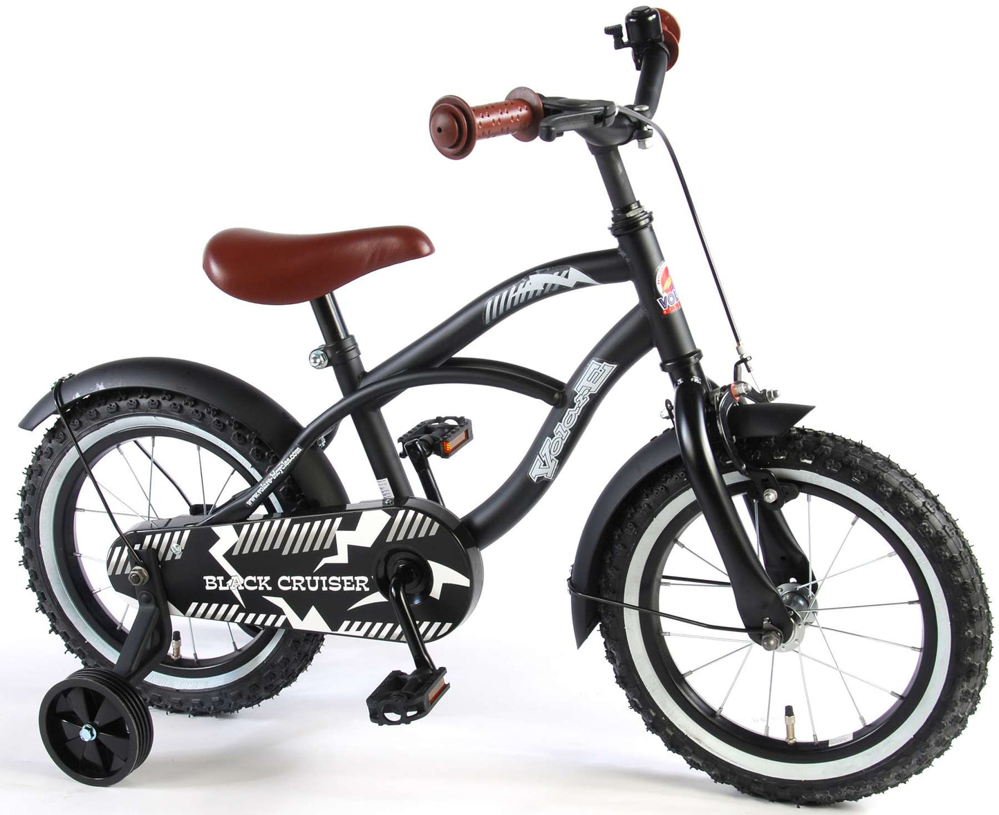 Volare Black Cruiser Kinderfiets - Jongens - 14 inch - Zwart - 95% afgemonteerd