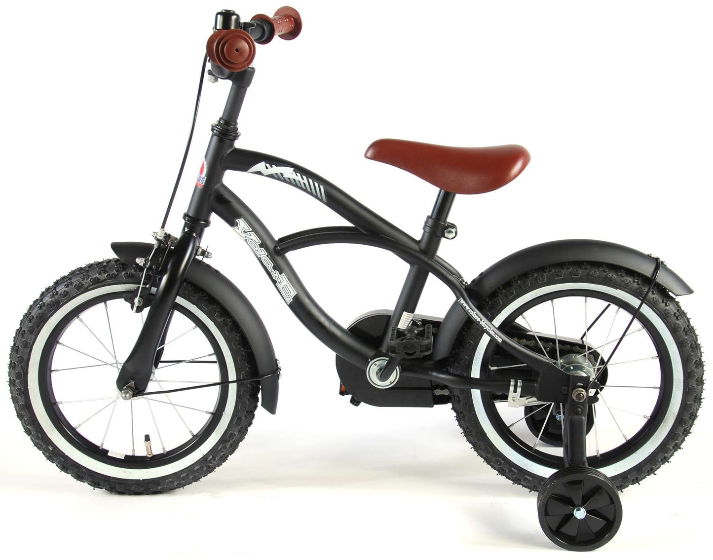 Volare Black Cruiser Kinderfiets - Jongens - 14 inch - Zwart - 95% afgemonteerd