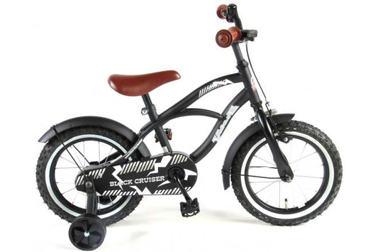 Volare Black Cruiser Kinderfiets - Jongens - 14 inch - Zwart - 95% afgemonteerd