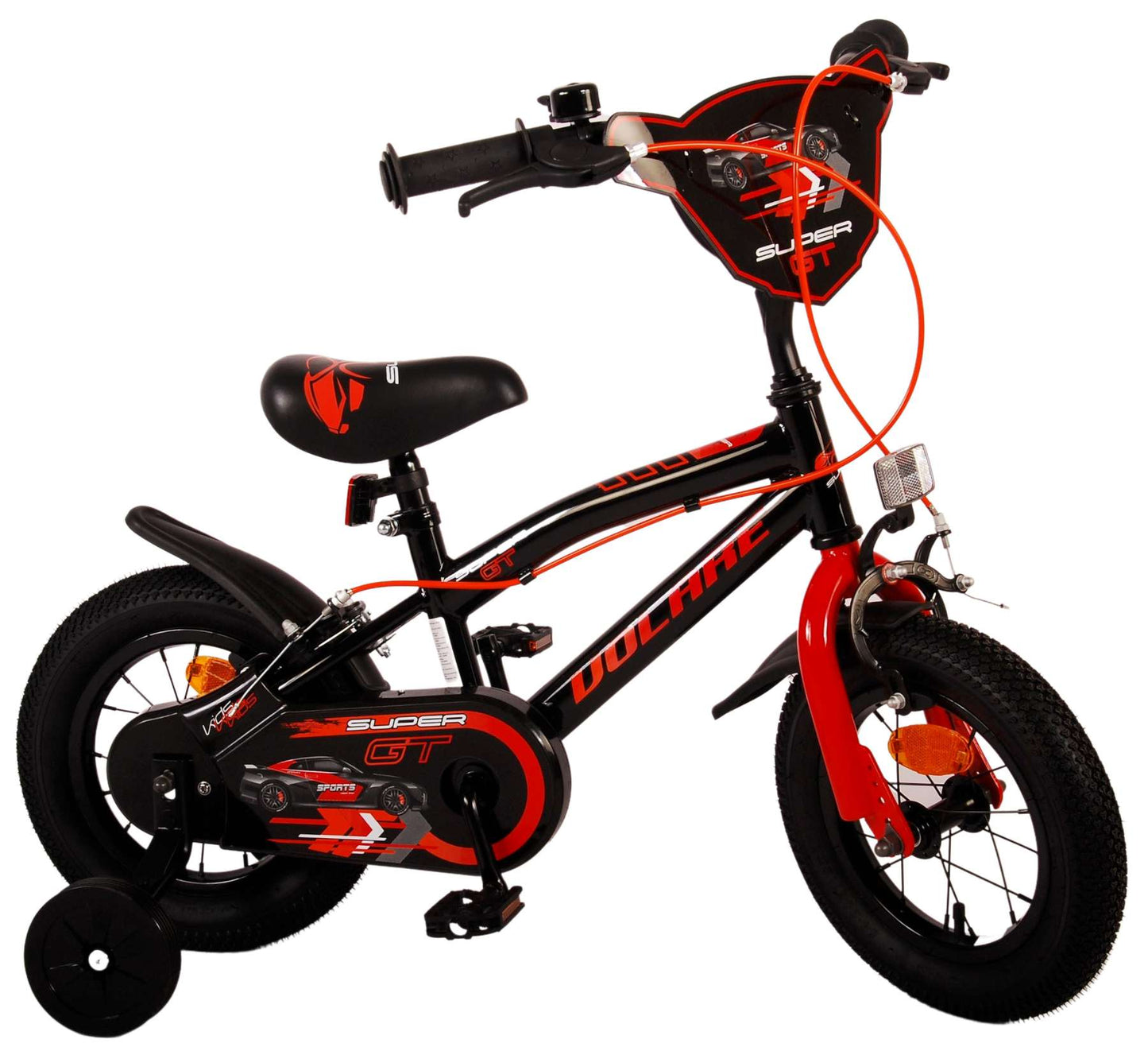 Volare Super GT Kinderfiets - Jongens - 12 inch - Rood - Twee handremmen