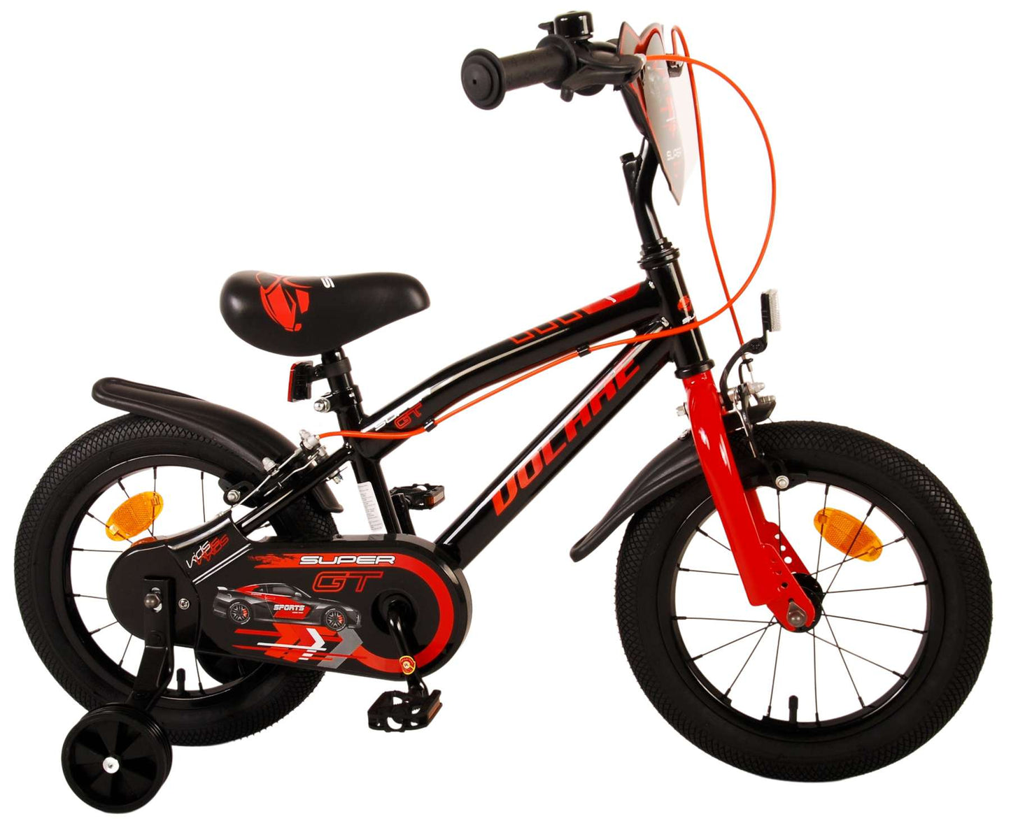 Volare Super GT Kinderfiets - Jongens - 14 inch - Rood - Twee handremmen