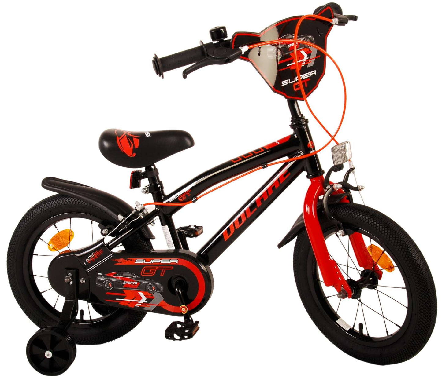 Volare Super GT Kinderfiets - Jongens - 14 inch - Rood - Twee handremmen