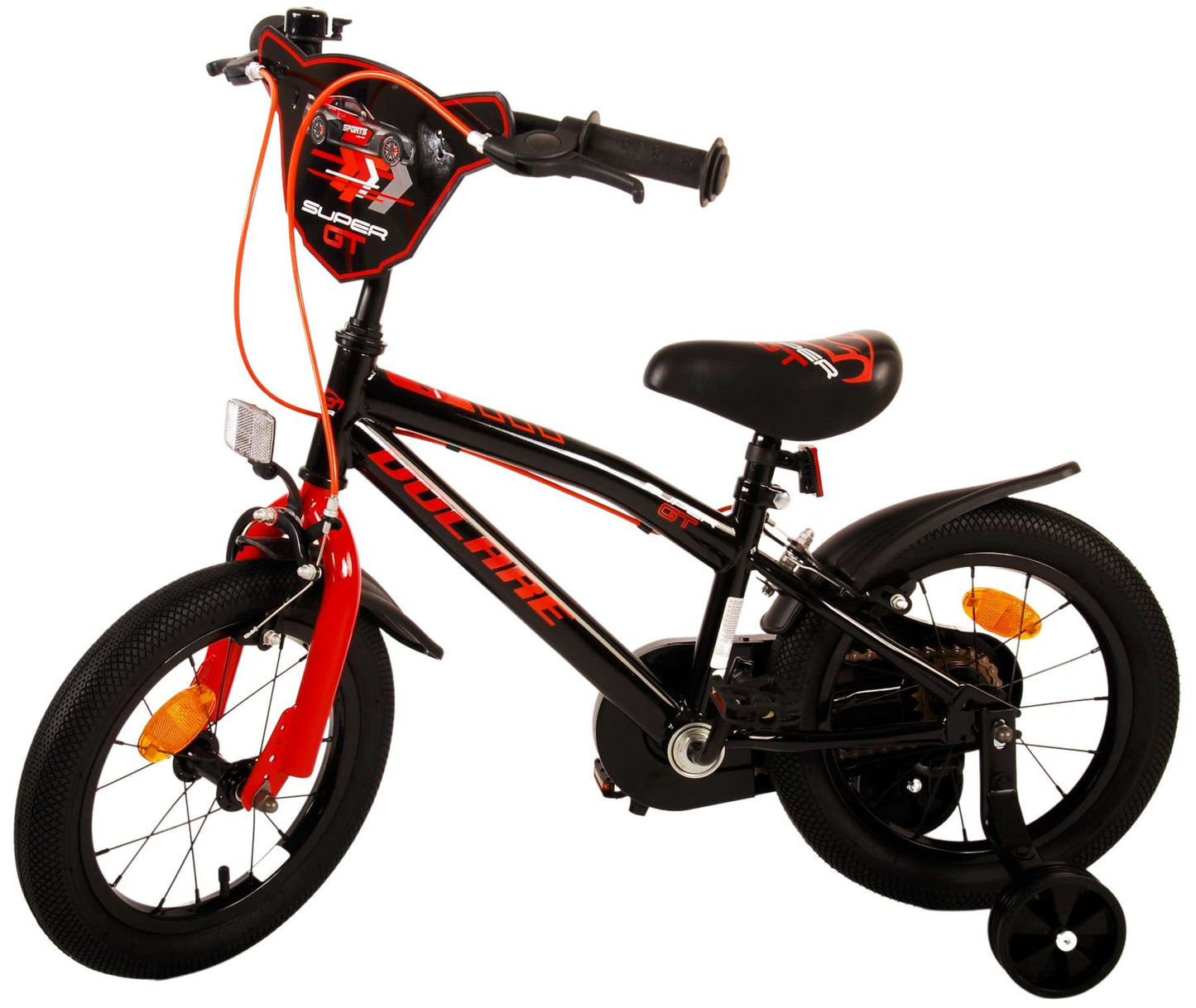 Volare Super GT Kinderfiets - Jongens - 14 inch - Rood - Twee handremmen