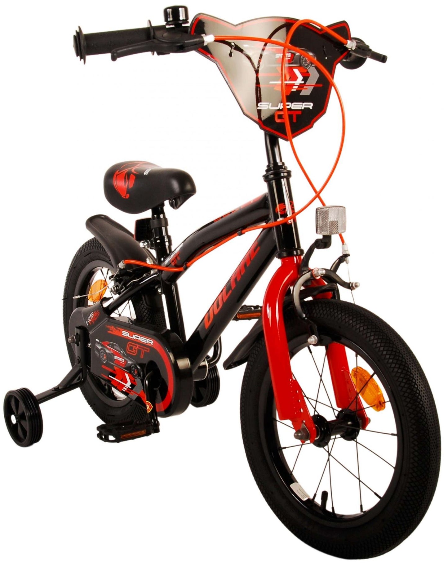 Volare Super GT Kinderfiets - Jongens - 14 inch - Rood - Twee handremmen