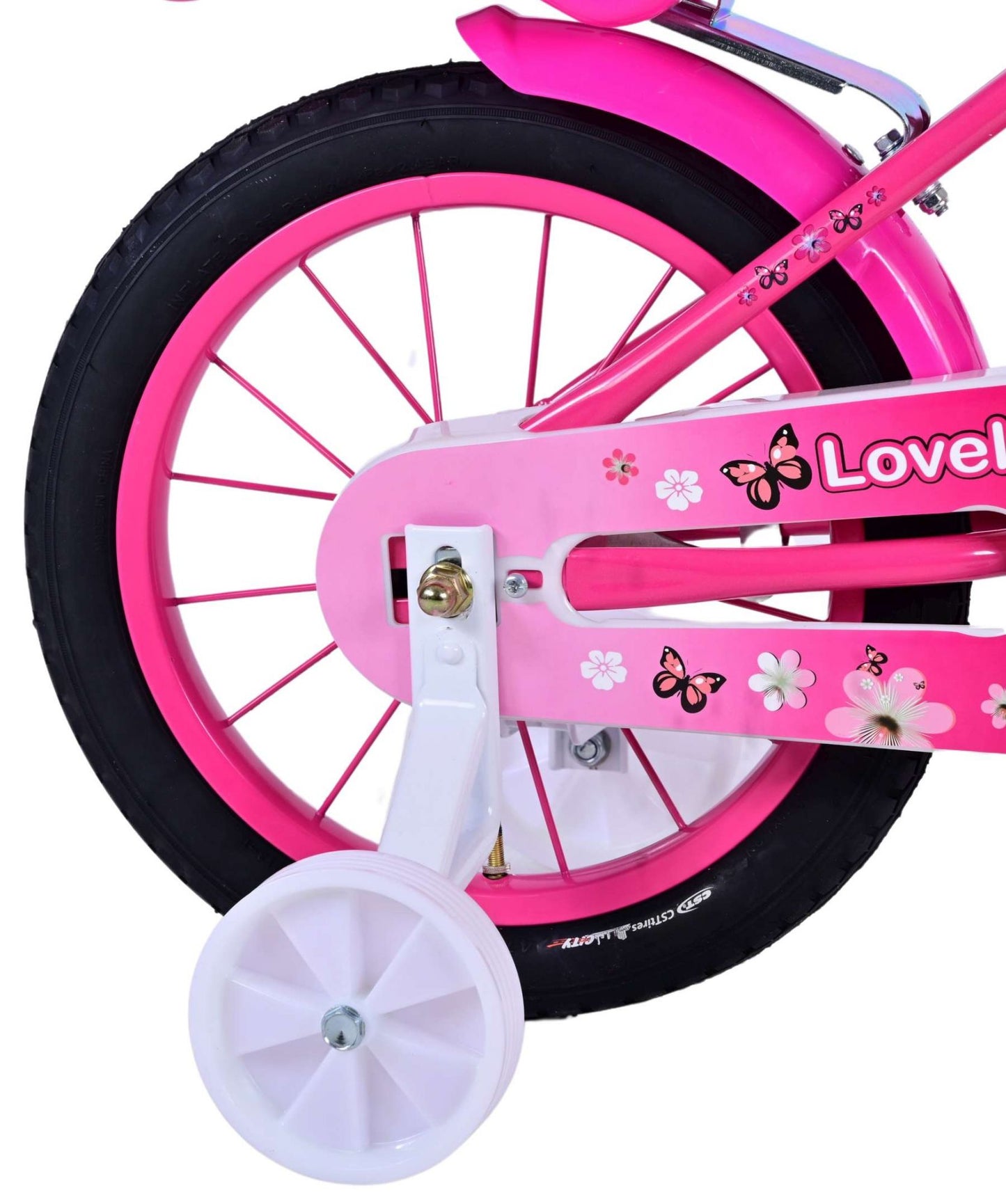 Volare Lovely Kinderfiets - Meisjes - 14 inch - Roze Wit