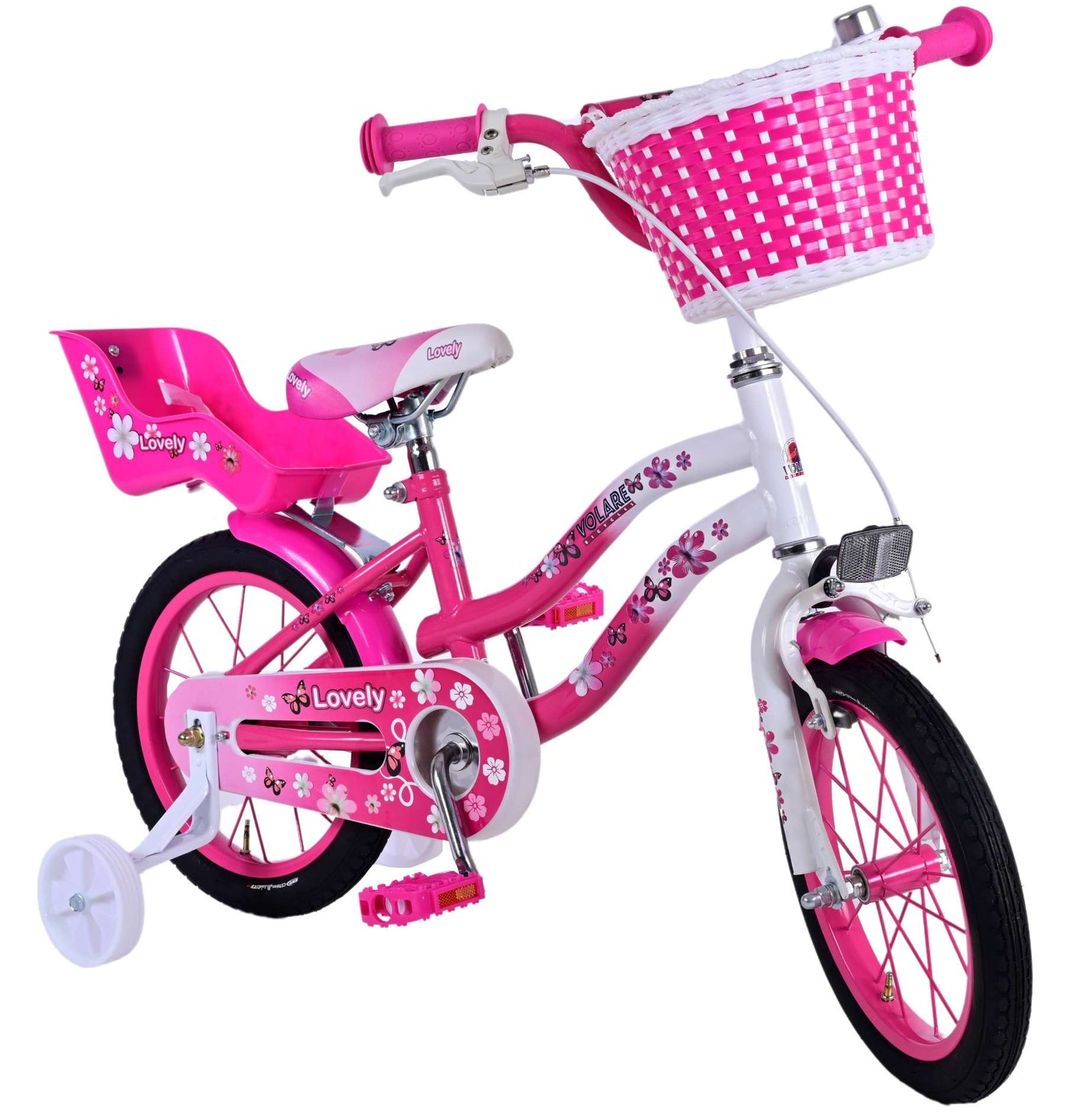 Volare Lovely Kinderfiets - Meisjes - 14 inch - Roze Wit