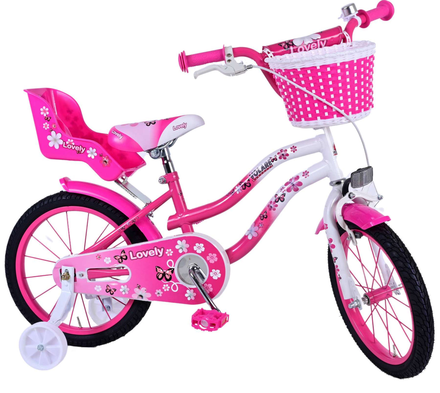 Volare Lovely Kinderfiets - Meisjes - 16 inch - Roze Wit